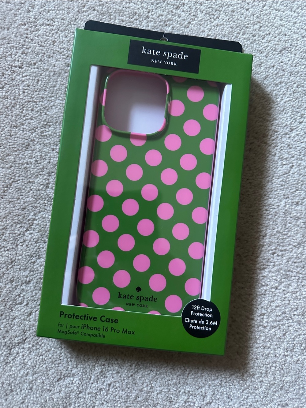 kate spade New York Green & Pink Polka Dot iPhone Case!